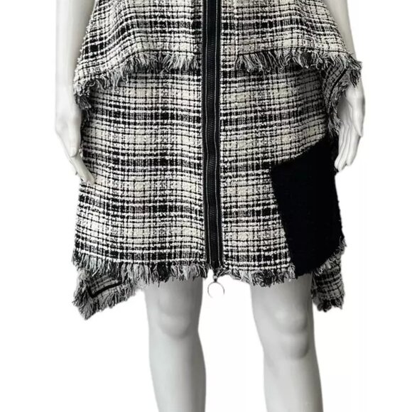 855 Sonia Rykiel Multi-Color Tweed Dress size 8/FR 40 Faux 2 Piece Sheath - Picture 4 of 11